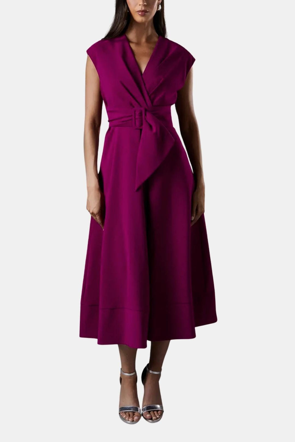 Jacie crepe dress lifestyle shot smart occasion