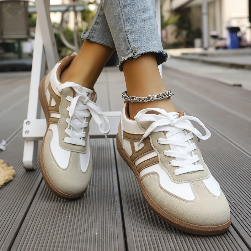 Close-up of ergonomic sole on women's orthopaedic sneakers