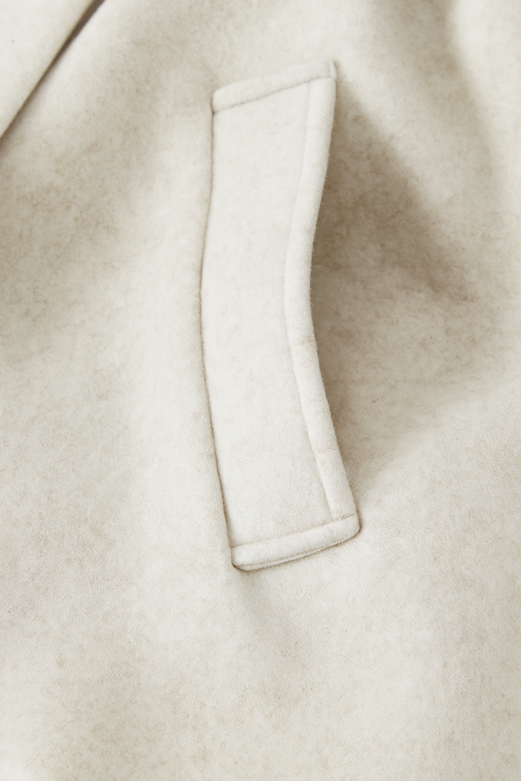 Long Beige Hooded Coat