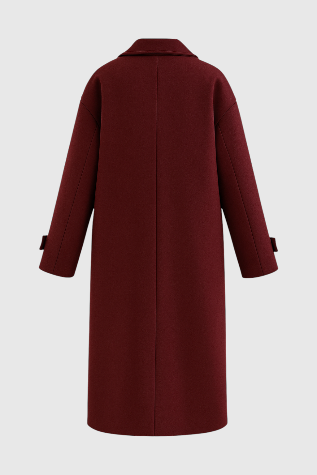 Long Burgundy Coat for Women