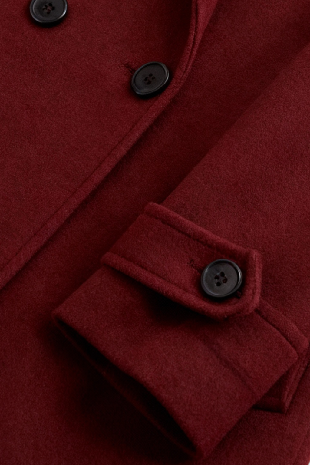 Long Burgundy Coat for Women