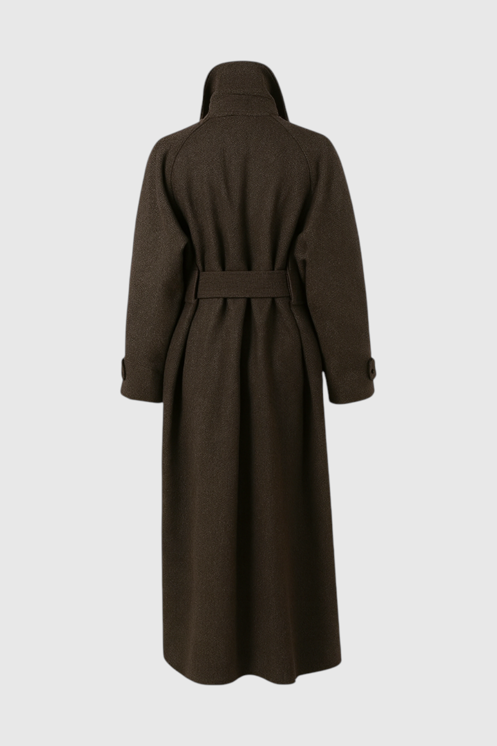 Long Women's Winter Coat in Brown