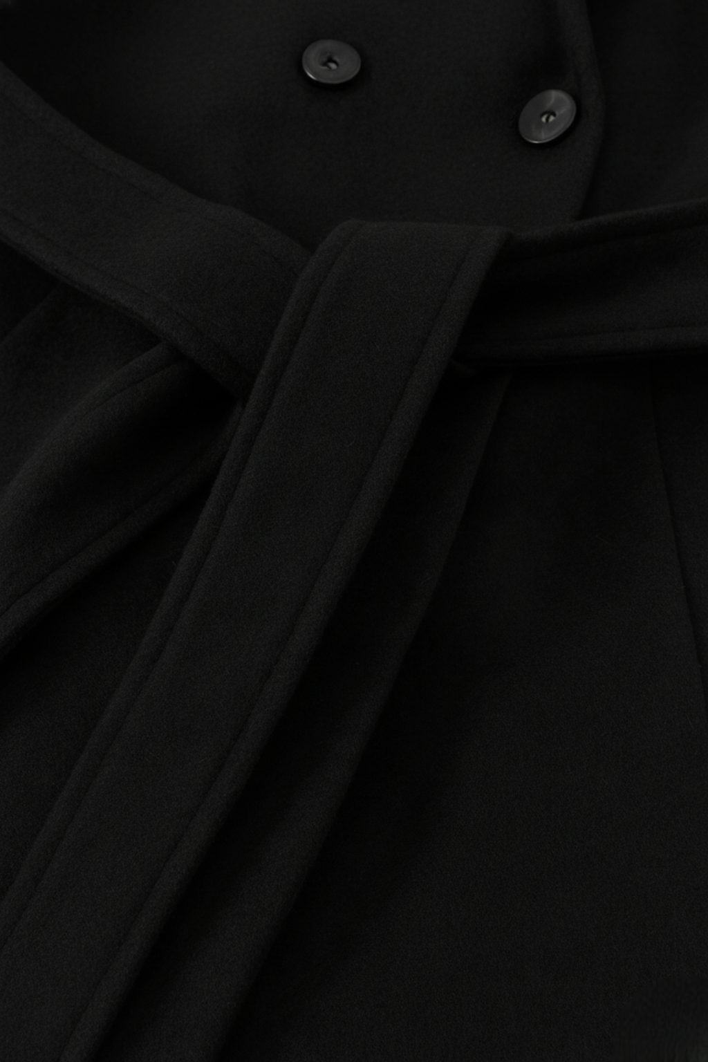 Long Black Hooded Coat