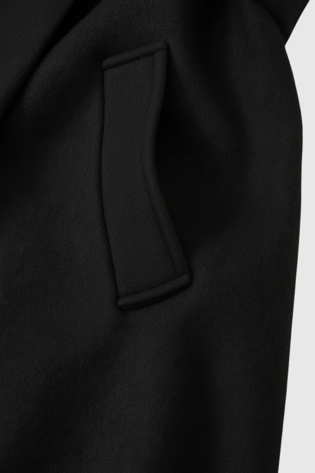 Long Black Hooded Coat