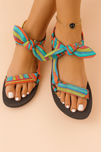 Sporty bow sandals side view
