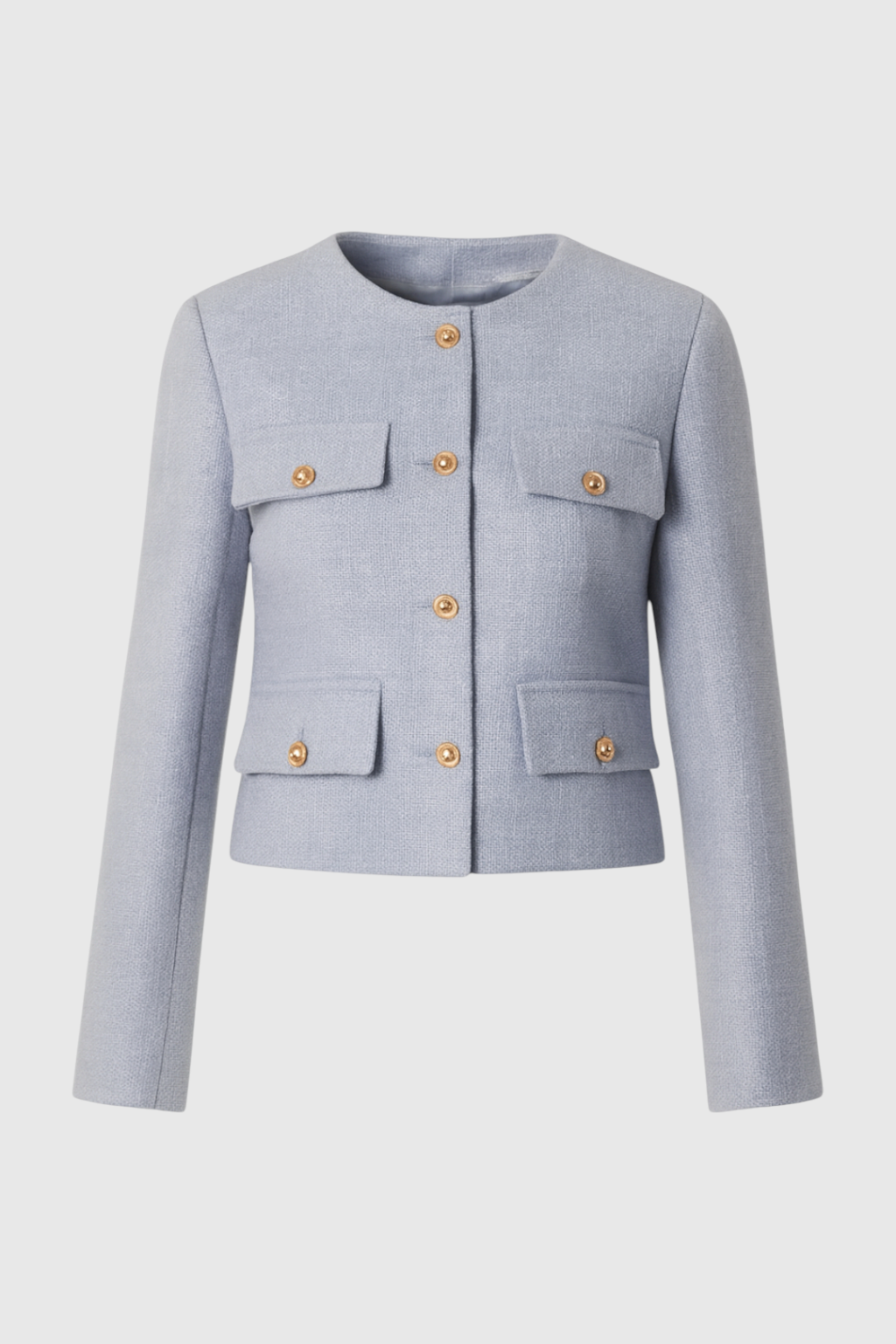 Light Blue Winter Short Jacket for Women
