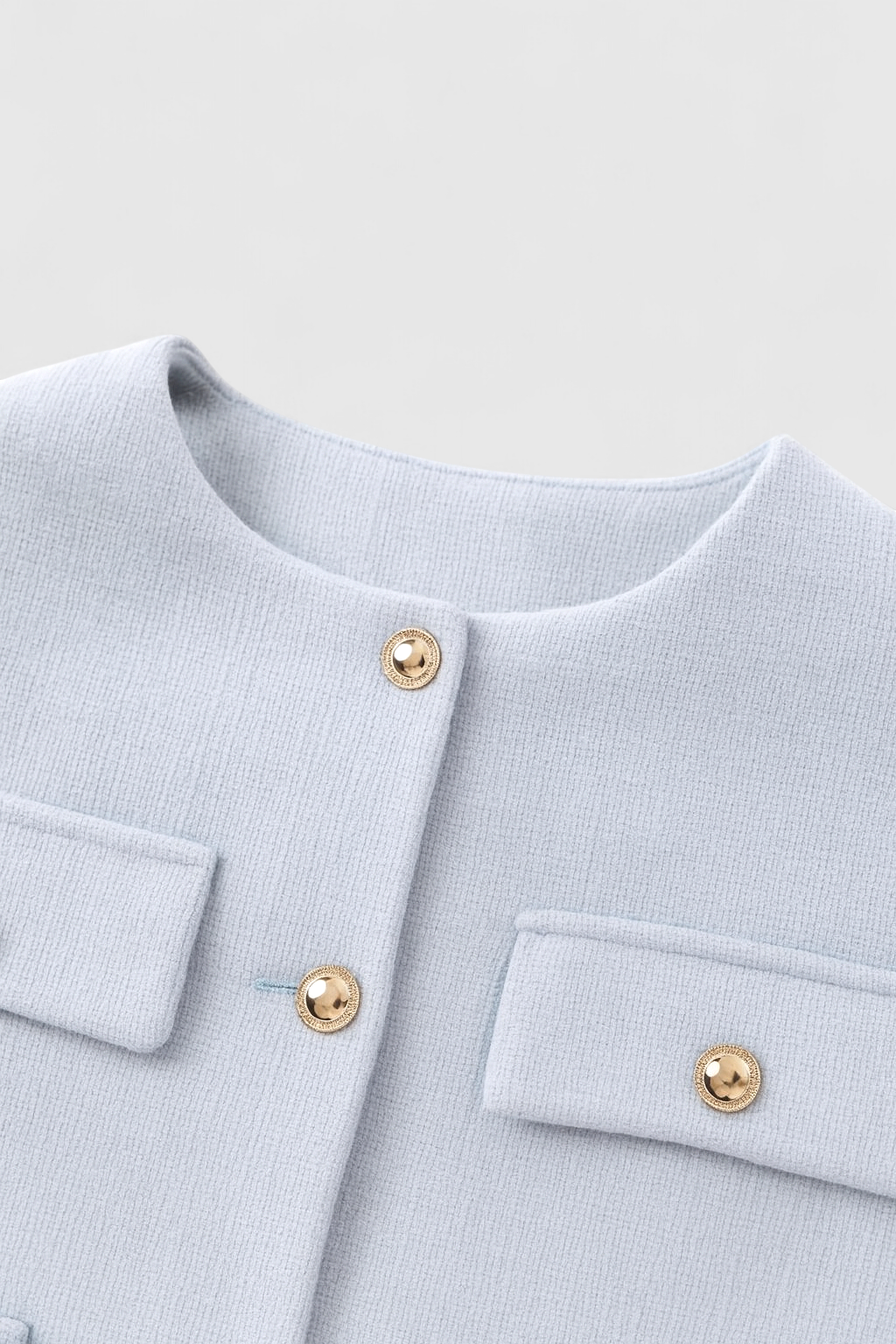 Light Blue Winter Short Jacket for Women