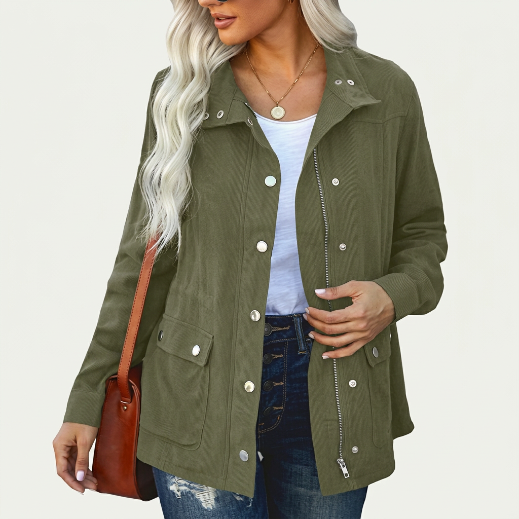 Black lightweight utility jacket