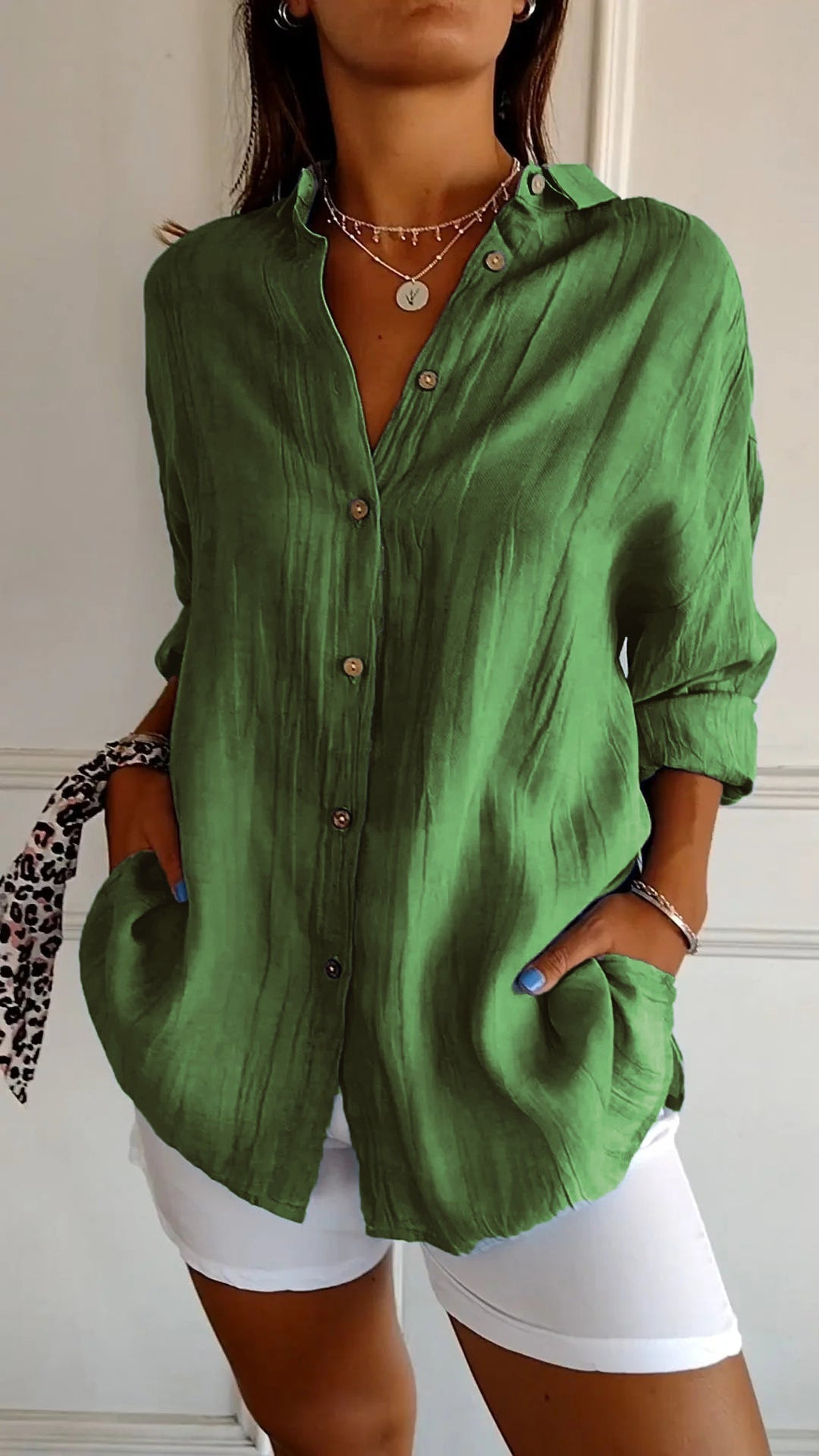 Button-down shirt front view styled outfit
