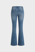 High-Waist Flared Jeans with Button Fly