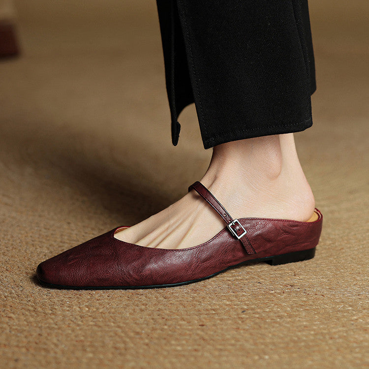 Women's Genuine Leather Mule Sandals