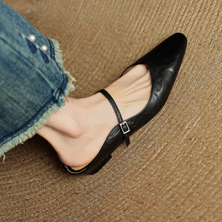 Women's Genuine Leather Mule Sandals