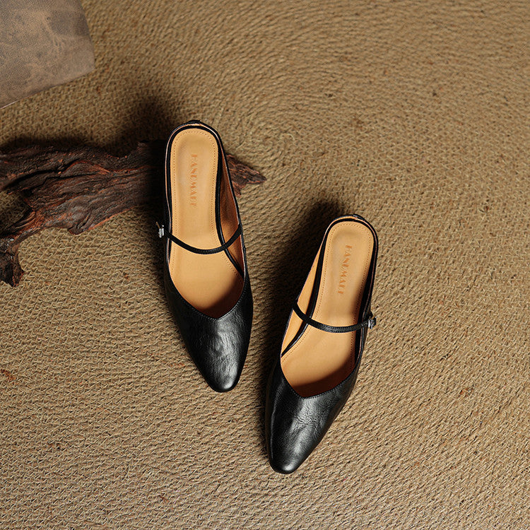 Women's Genuine Leather Mule Sandals