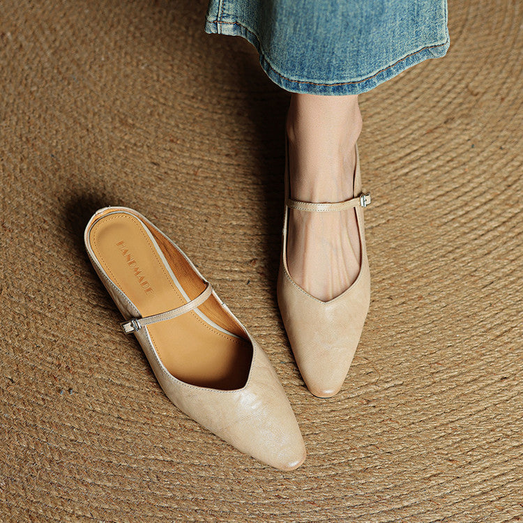 Women's Genuine Leather Mule Sandals