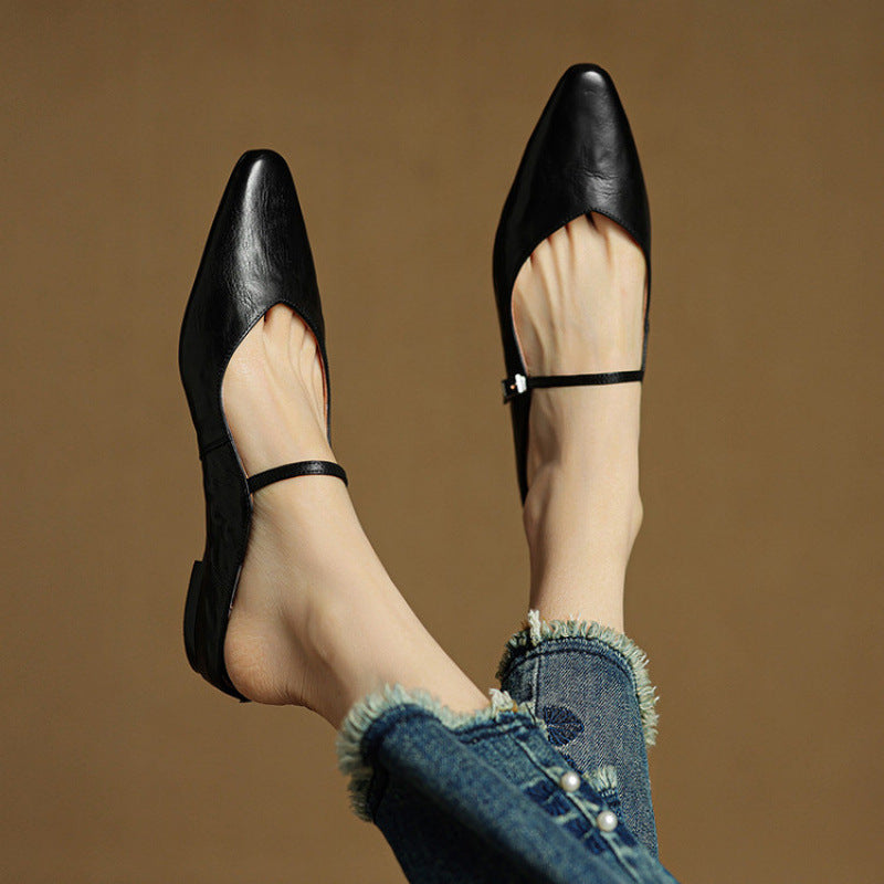 Women's Genuine Leather Mule Sandals