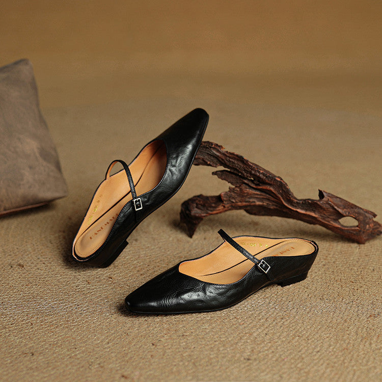 Women's Genuine Leather Mule Sandals