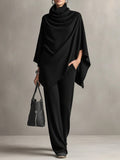 Elegant Drape Wide-Leg Co-ord Set