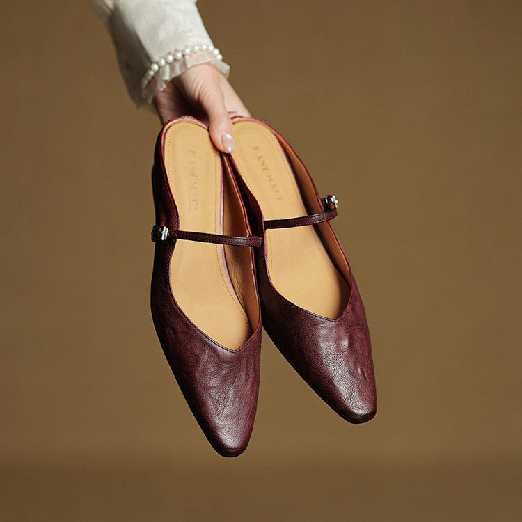 Women's Genuine Leather Mule Sandals