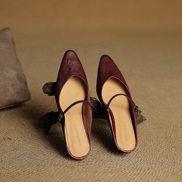 Women's Genuine Leather Mule Sandals