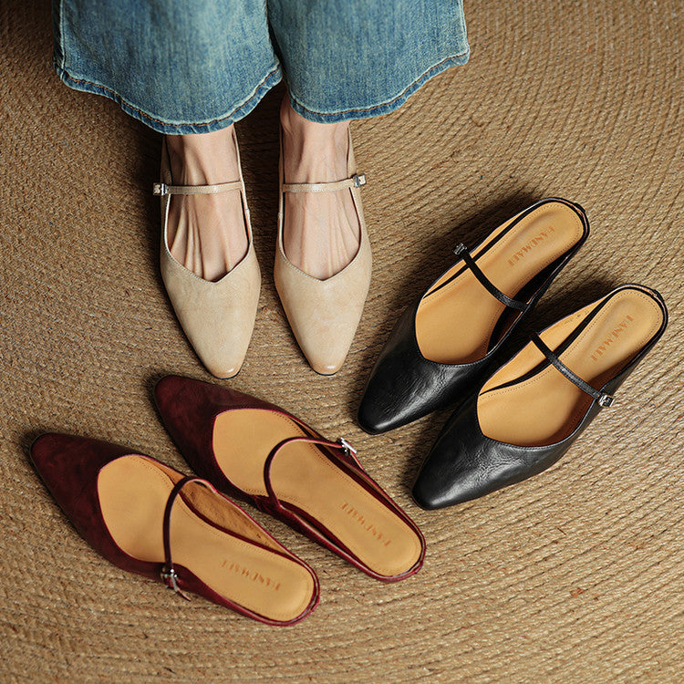 Women's Genuine Leather Mule Sandals