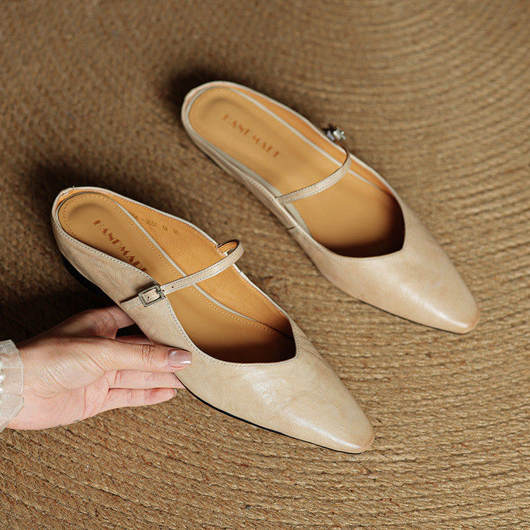 Women's Genuine Leather Mule Sandals