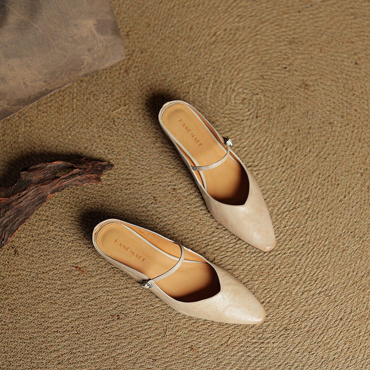 Women's Genuine Leather Mule Sandals