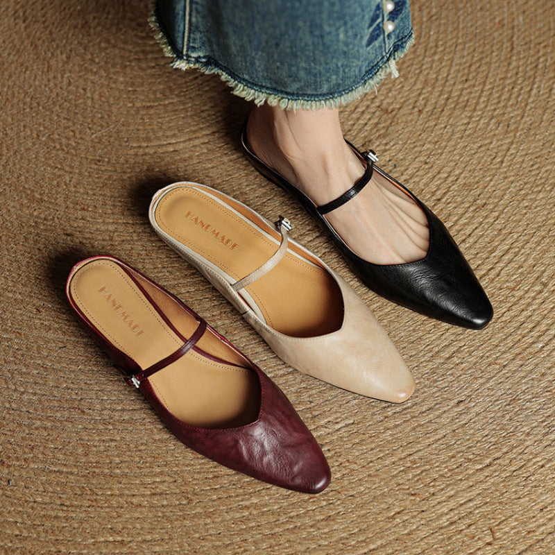 Women's Genuine Leather Mule Sandals