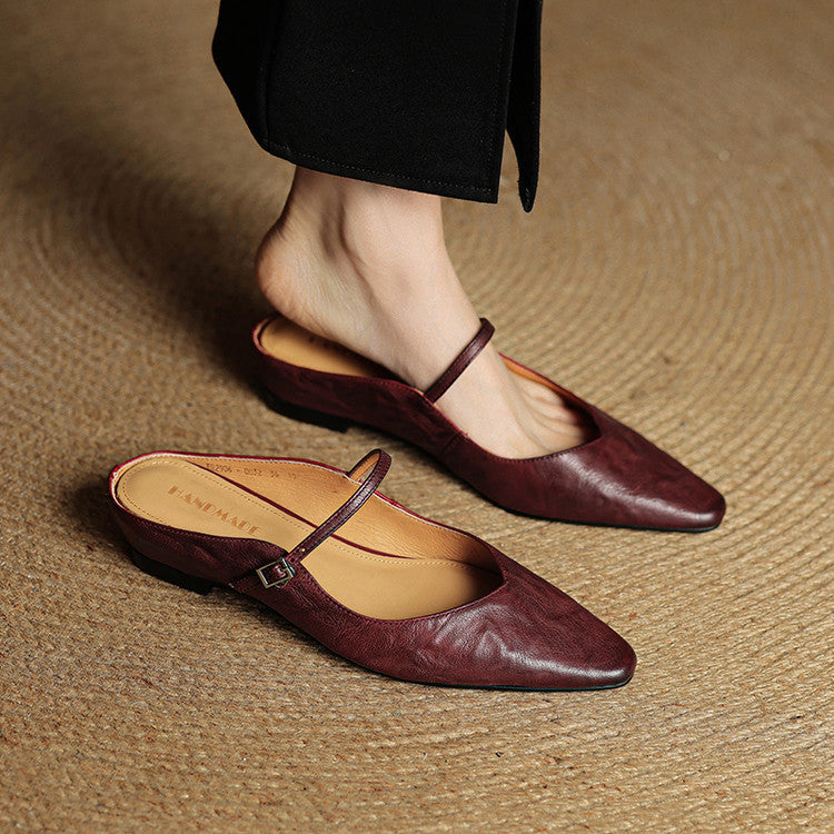 Women's Genuine Leather Mule Sandals