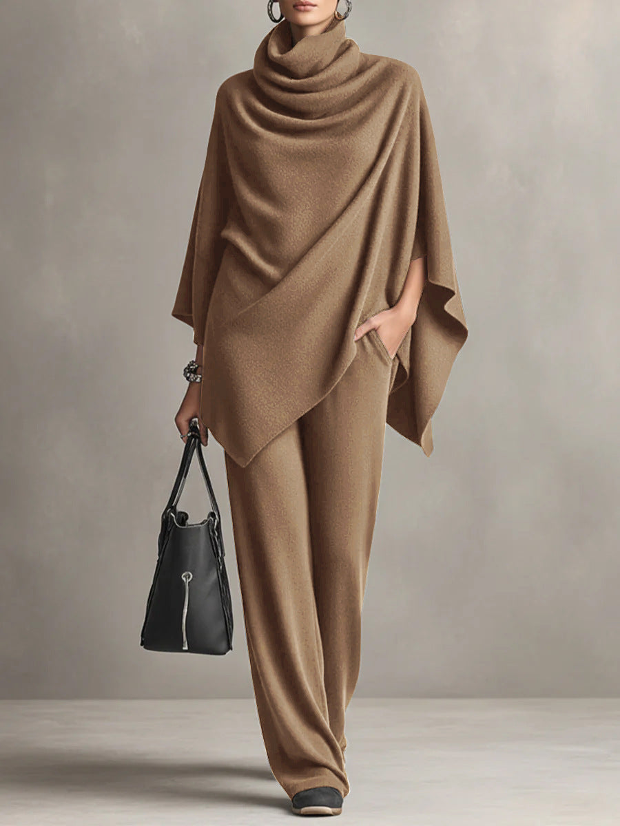 Elegant Drape Wide-Leg Co-ord Set — worn on model