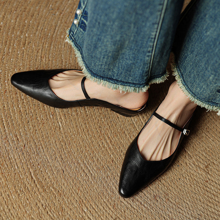 Women's Genuine Leather Mule Sandals