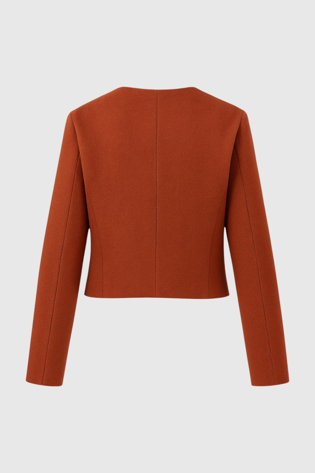 Orange-red Winter Short Jacket for Women