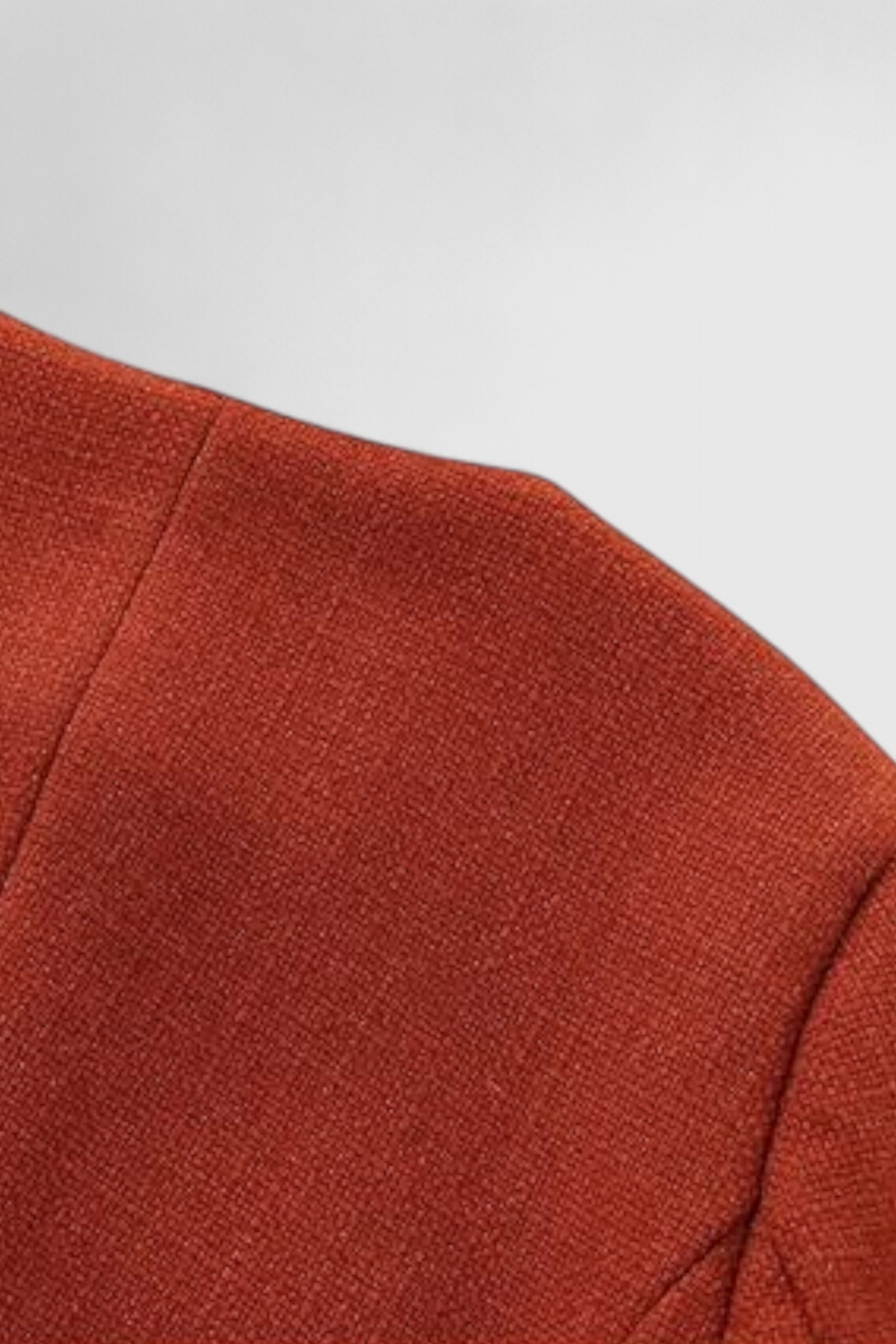 Orange-red Winter Short Jacket for Women