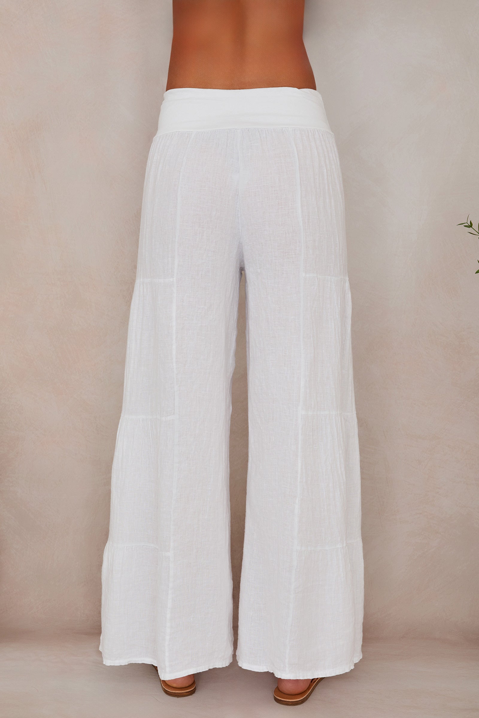 Women's Wide Leg Tiered Palazzo Trousers – Casual