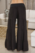 Women's Wide Leg Tiered Palazzo Trousers – Casual