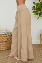 Women's Wide Leg Tiered Palazzo Trousers – Casual