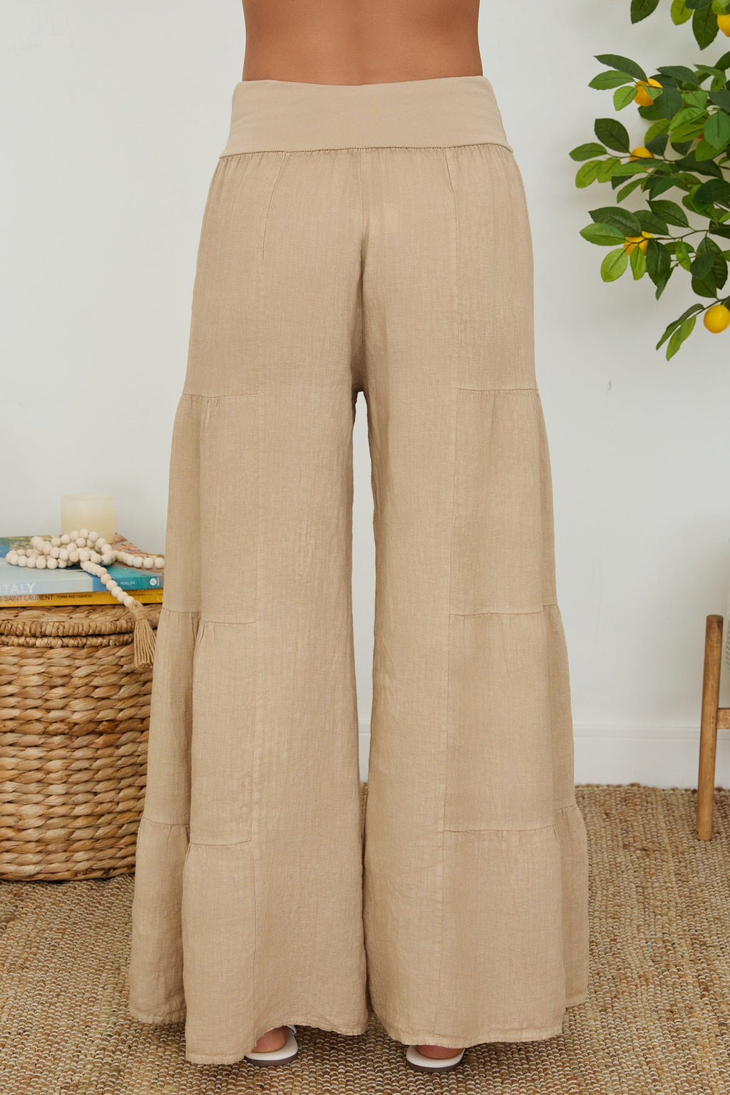 Women's Wide Leg Tiered Palazzo Trousers – Casual