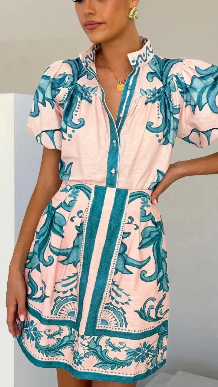 Floral Puff Sleeve Mini Sundress