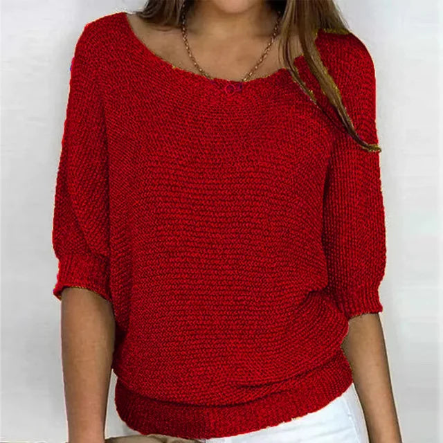 Women's Relaxed Knit Jumper — worn on model