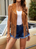 Fringe Vest in White | Alba Muse