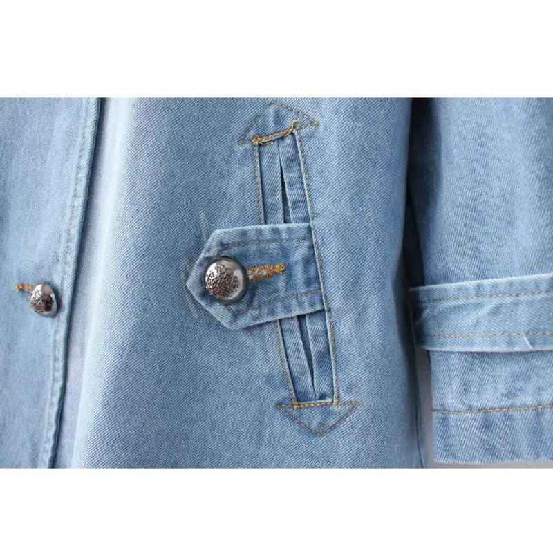 Light Blue denim cape coat