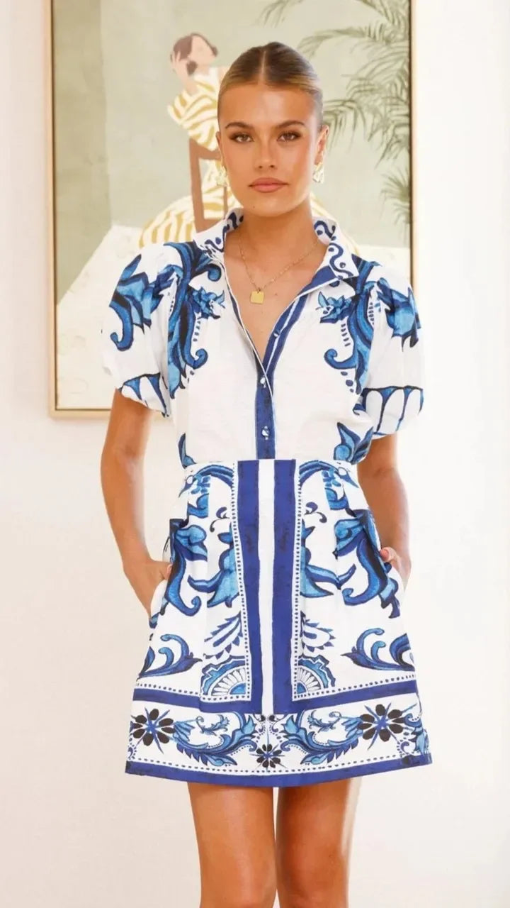 Floral Puff Sleeve Mini Sundress