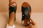 Women's classic crisscross sandals top view