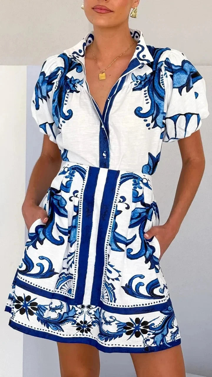 Floral Puff Sleeve Mini Sundress