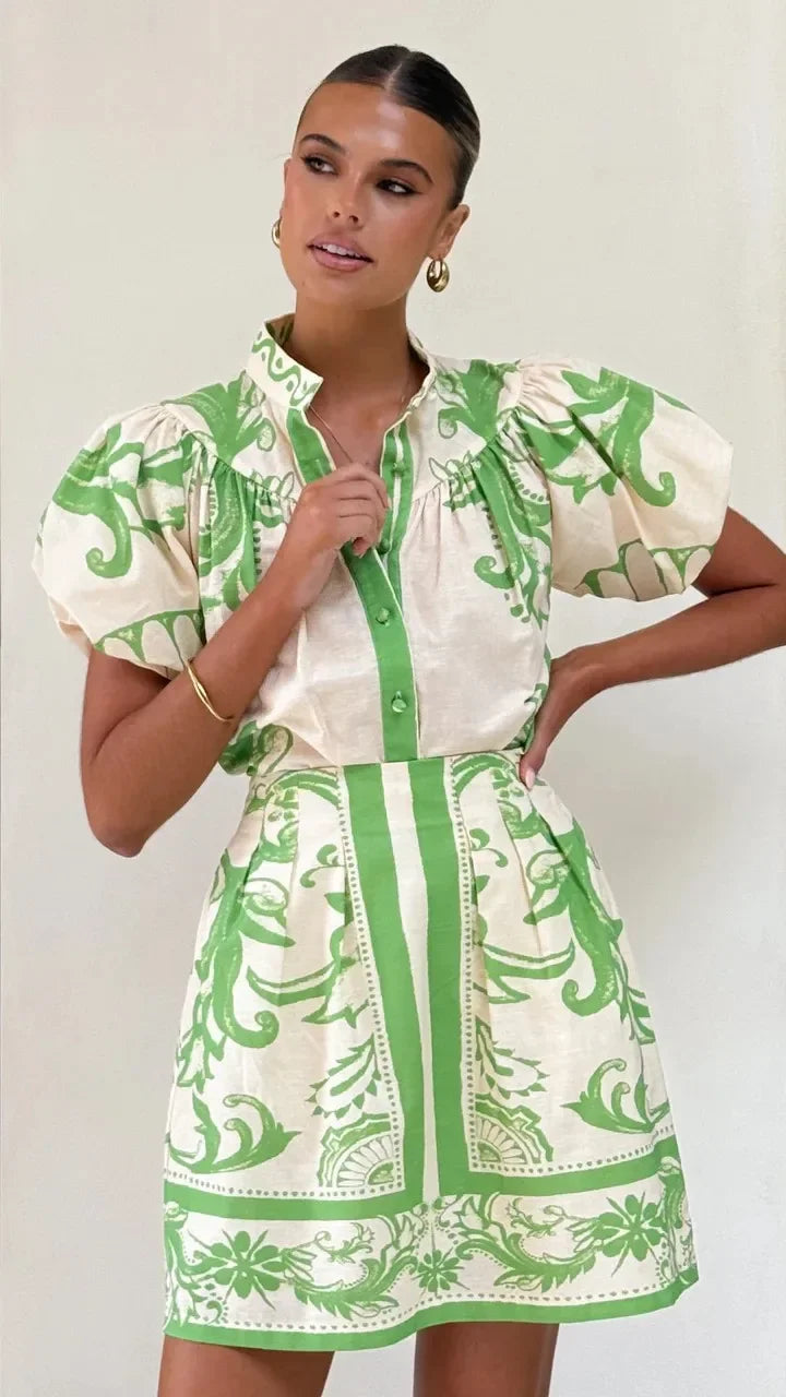 Floral Puff Sleeve Mini Sundress