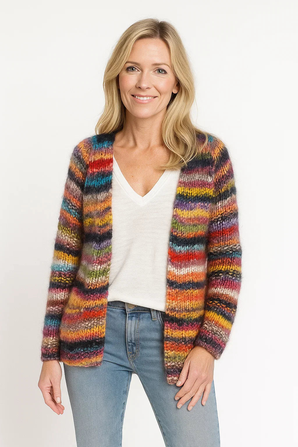 Colourful Fair Isle Winter Cardigan