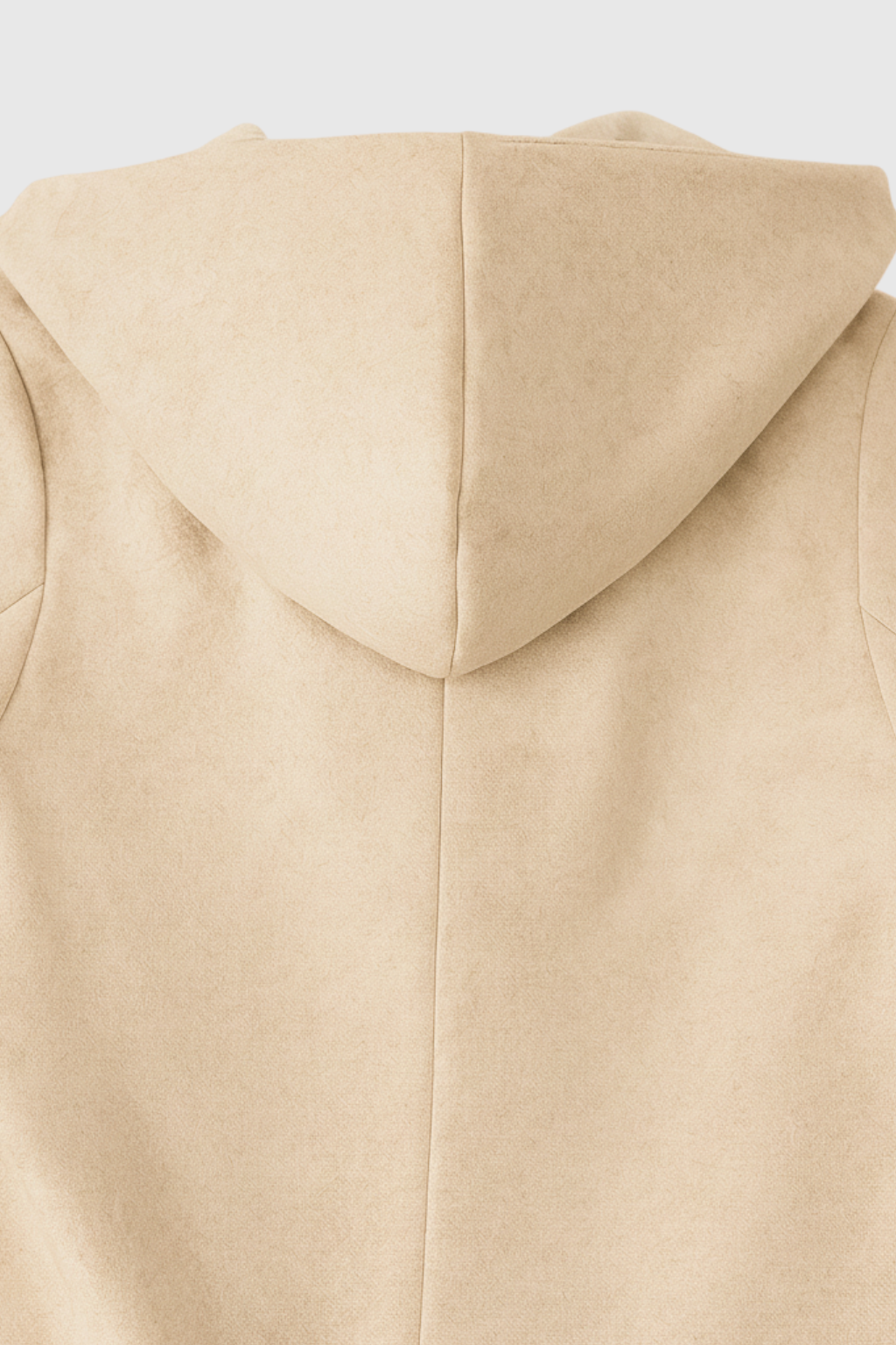 Stylish Long Khaki Hooded Coat