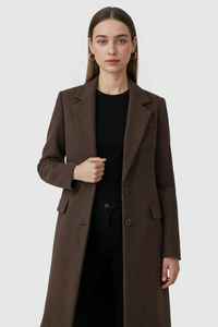 Stylish Long Brown Coat for Women