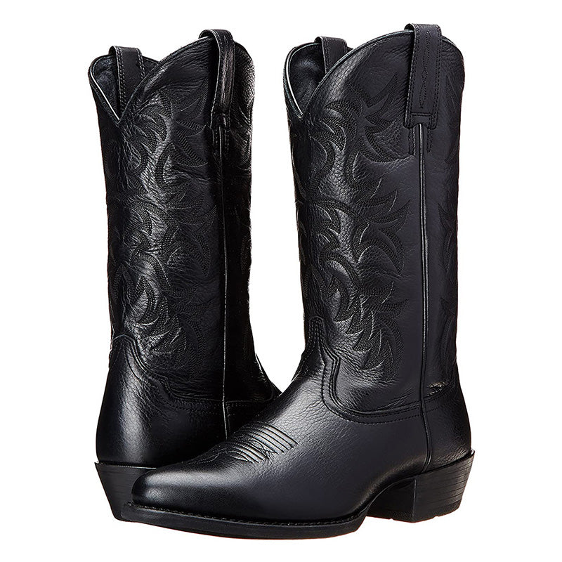 Black Western Boots, front view