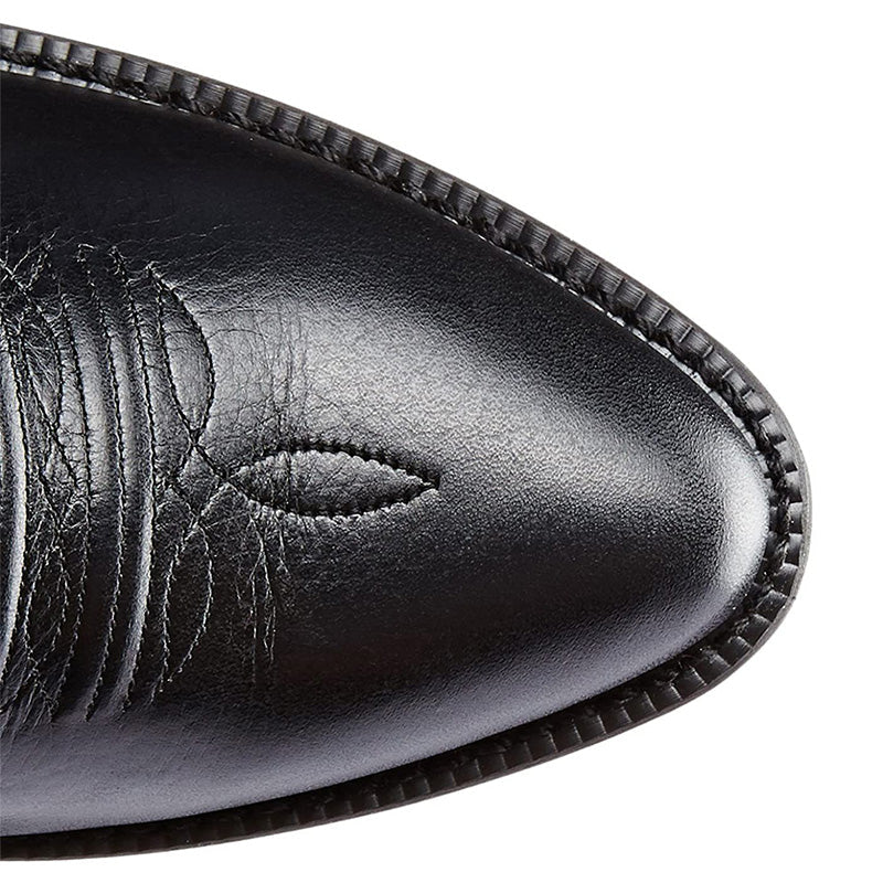 Rugged Genuine Leather Western Boots, Mid-Calf
