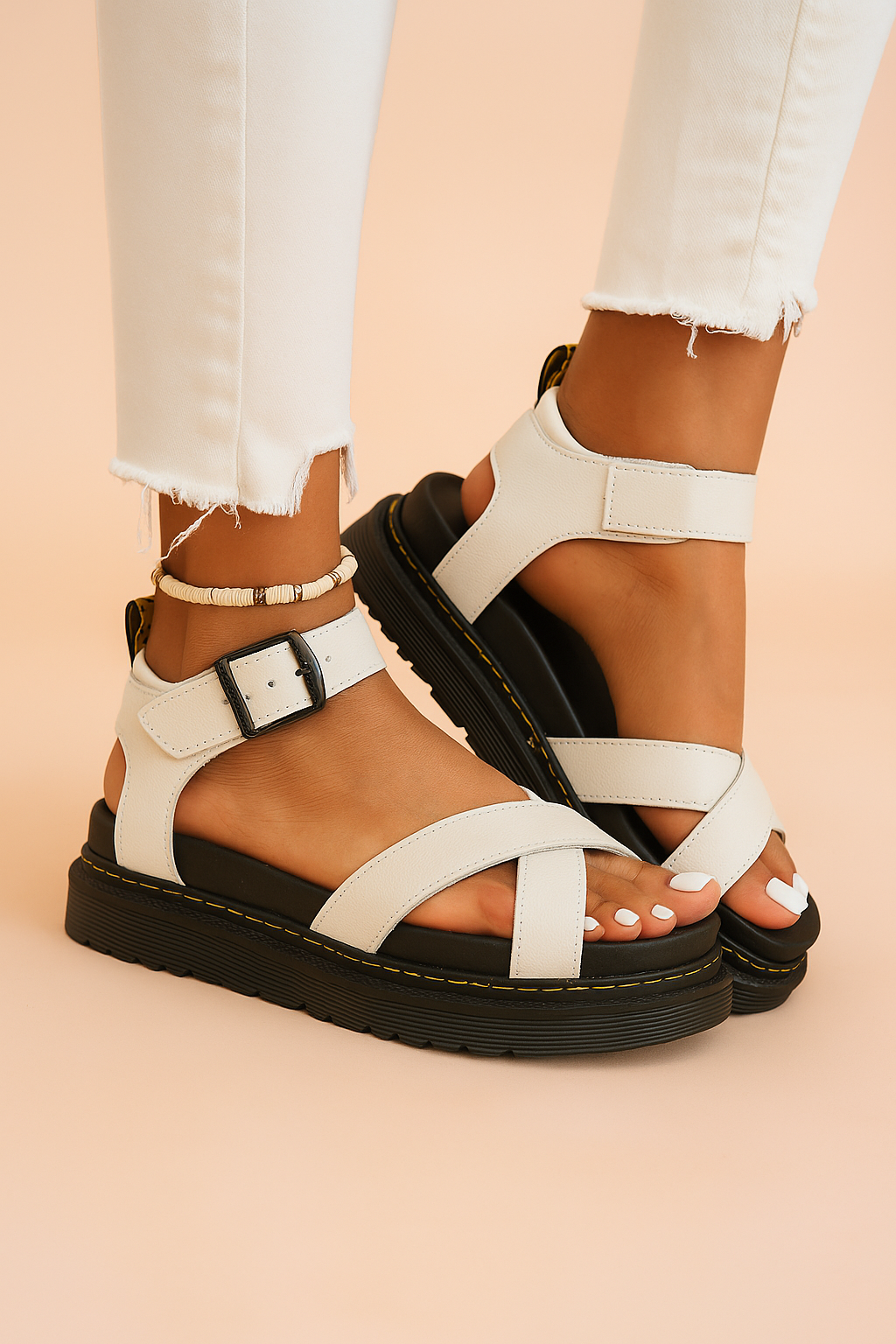 Women's sporty strappy platform sandals